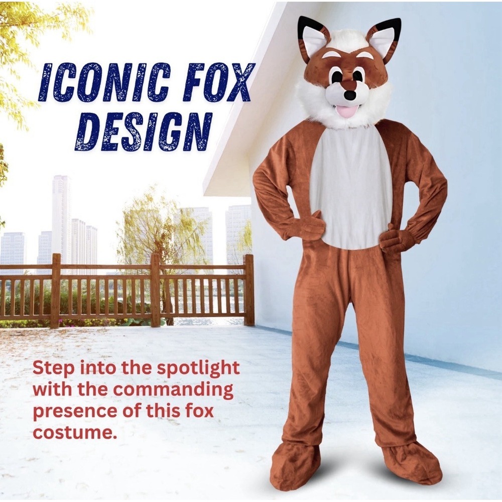 Forum Novelties Fox Mascot Costume Adult Standard Full Body Halloween